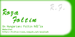 roza foltin business card